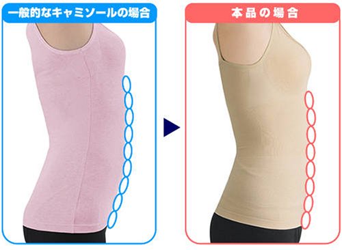 Cover image : 【ゲルマシェイプアップキャミソールLサイズブラック】薄着になる季節にしっかりボディーメイク！