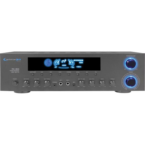 Technical Pro RX-B33   2 Channel 1000 Watt Amplifier (Black)