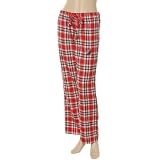 NCAA Portland Trail Blazers Ladies Red-Black Plaid Harmony Pajama Pants (X-Large)