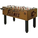Calgary Flames Logo Foosball Table Finish: Traditional Mahogany