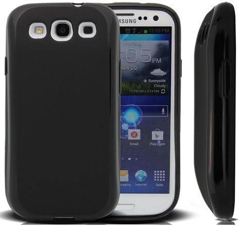 YESOO-GS3 Samsung Galaxy S3 4300mAh Extended Battery, Cover White, Extended TPU Case Black