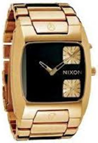 Nixon Banks Watch - Men's All Gold/Black, One Size
