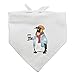 Cool Penguin Hipster with Coffee Dog Pet Bandana - White