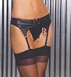 Elegant Moments Lace up leather garter belt L9231