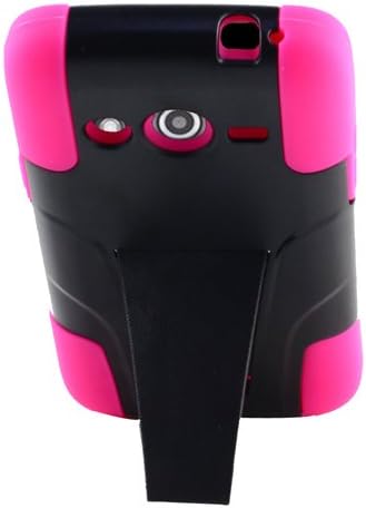Cell-Pak T-Stand Fusion Case for Samsung Avant - Retail Packaging - Black/Hot Pink