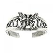 Butterfly Adjustable Toe Ring Made of Sterling Silver-Youthful