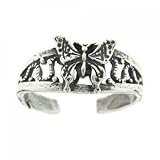 Sterling Silver Butterfly Toe Ring