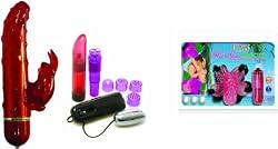 Tantrica Red Jelly Crystals Rabbit Vibrator Pearl Adult Sex Toy Kit
