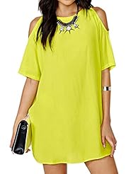 Off the Shoulder Shift Summer Polyester Mini Dress 