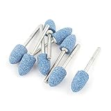 uxcell ゴム砥石 3mmシャンク 10mmコーン ヘッド セラミック 研磨 マウント 8個入り