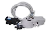Jabsco 37255-0092 Marine Quiet Flush Marine Manual to Electric Toilet Conversion Kit with Intake Pump (12-Volt, 25-Amp)