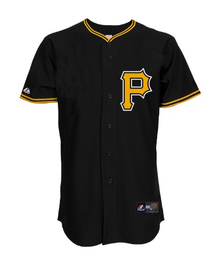 MLB Men's Pittsburgh Pirates Cooperstown Replica Jersey, Black, X-Large