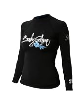 Body Glove Womens Long Arm Lycra Rash Guard Shirt (Black, Medium)