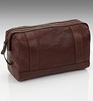 Leather Panelled Stud Washbag