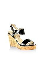 Raxmax Sandalias de cuña (Negro)