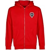 NCAA New Mexico Lobos Red Logo Applique Midweight Full Zip Hoody