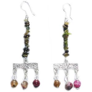 Tourmaline green Earrings on 925 sterling silver by 