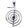 Sterling Silver Amethyst Cho Ku Rei Pendant Reiki Pendant Jewelry