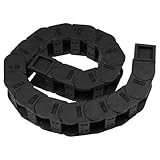 uxcell 工作機械　プラスチック　ケーブル　ドラッグチェーン　キャリア　ブラック　35mmX 50mm