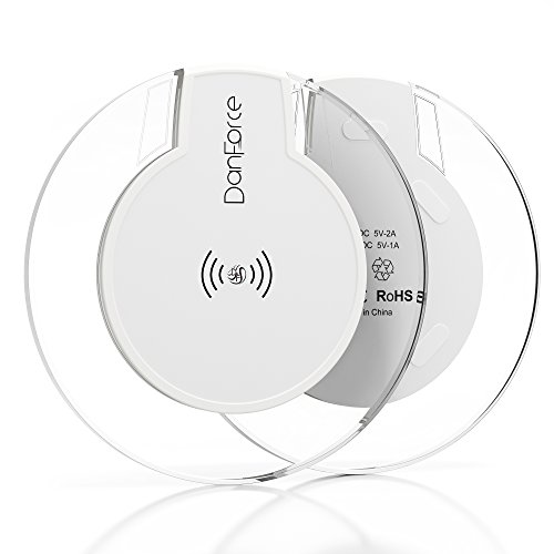 Wireless Charging Pad,DanForce[Ultra Slim] Qi Wireless Charger, Qi Wireless Charging Pad for Samsung Galaxy S7 S7 Edge, S6 S6 Edge/Edge Plus Note 5 -White.