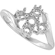 14K White Gold Mother's Ring - 5 Gemstone -- YOU CHOOSE THE COLORS!