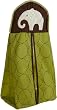 Carter's Green Elephant Diaper Stacker, Green/Choc, 26 X 12.5"