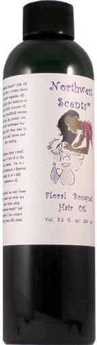Northwest Scents Floral Bouquet Hair Oil for Black, African American, Afro Caribbean, Dry, Coarse, and Highly Textured Hair - 8.5 oz bottle