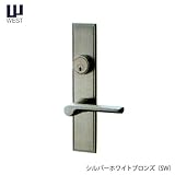 916仕様WEST レバーハンドル錠 5250 ディンプルキー標準3本付属　ドアノブ 鍵 交換 取替え シルバー色 ケース刻印：5250 5200 など ウエスト 171