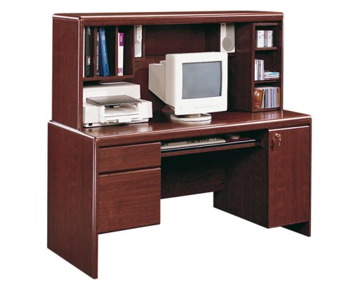 Classic Cherry Computer Desk with Hutch Cornerstone Cherry Collection by Sauder Office Furniture - 1