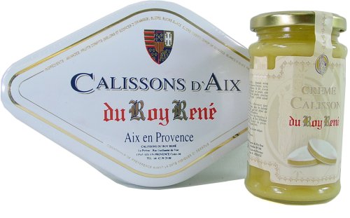 Confiserie du Roy Rene Calissons Sampler set: Calissons in gift box and one jar of Creme... by Roy René