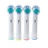 Tourwin SB417A Universal Replacement Electric Toothbrush Head For Oral B [Pack of 4]