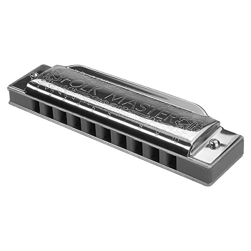 Suzuki 1072-F# Folkmaster Standard 10-Hole Diatonic Harmonica, Key of F#