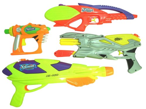 Lanard Total X- Stream Deluxe Water Gun 4 pc Set