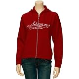 Arkansas Razorbacks Ladies Cardinal Script Full Zip Vintage Hoody