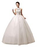 Yacun New Halter Lace Beading Wedding Dress Bride Wedding Gown Custom Size