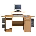Function Corner Desk- Honey