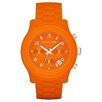 Michael Kors Women's MK5296 Orange Resin Quartz Watch with Orange Dial