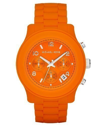 Michael Kors Women's MK5296 Orange Resin Quartz Watch with Orange Dial