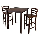 Furniture By Winsome Parkland 3pc High Table with 29" Ladder Back Stool/Ant ....