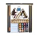 Billiard Pool Table Accessory Kit W/ Marble - Swirl Style Balls