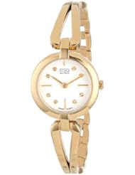 ESQ Movado Womens 07101444 Corbel Gold-Toned Stainless Steel Case and Bracelet White Dial  Diamond Accents Watch