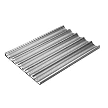 Focus Foodservice Commercial Bakeware 5 Count 26-Inch Perforated Baguette Pan