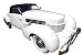 White Vintage American Exotic Car 1937th, Retro Transport - Peel and Stick Wall Decal by Wallmonkeys