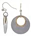 14K Satin Sterling Silver and 14K Hammered Yellow Gold Earrings