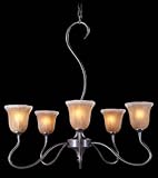 IMAGE OF Framburg 9365 MB Mahogany Bronze Cottage Contemporary / Modern 5 Light Up Lighting Chandelier from t