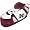Burgundy/White