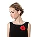 DreamLily Rose Flower Hair Clip Flamenco Dancer Pin up Flower Brooch BC10 (Red)