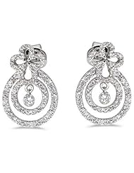 14K White Gold Diamond Dashing Diamonds Earrings