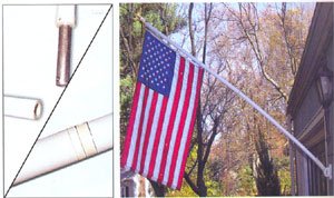 6 Foot 2-piece Aluminum Spinning Pole (White)-SALE PRICE!