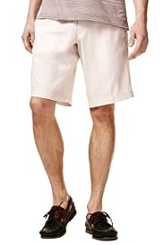 Linen Blend Plain Shorts
